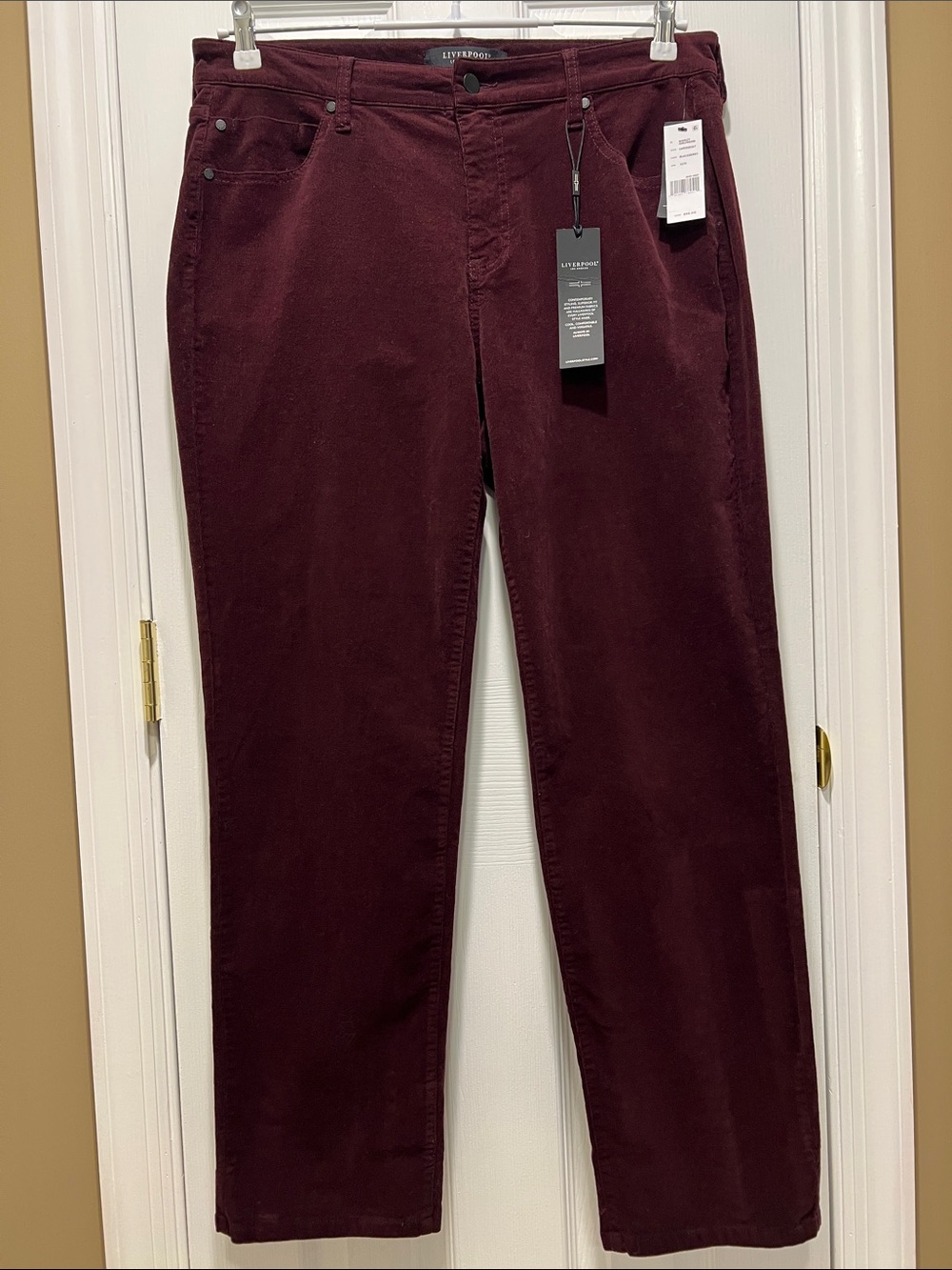 Liverpool Los Angeles Marley Girlfriend Corduroy Pants - Blackberry Size 12/31